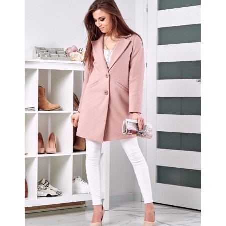 Ružový dámsky kabát FELINASE NY0309