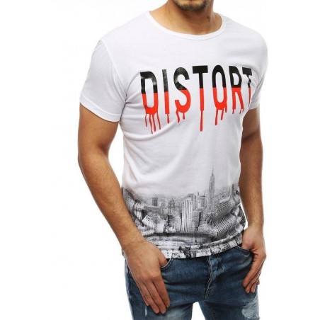 Biele pánske tričko s potlačou RX3883