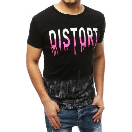 Čierne pánske tričko s potlačou RX3885