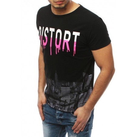 Čierne pánske tričko s potlačou RX3885