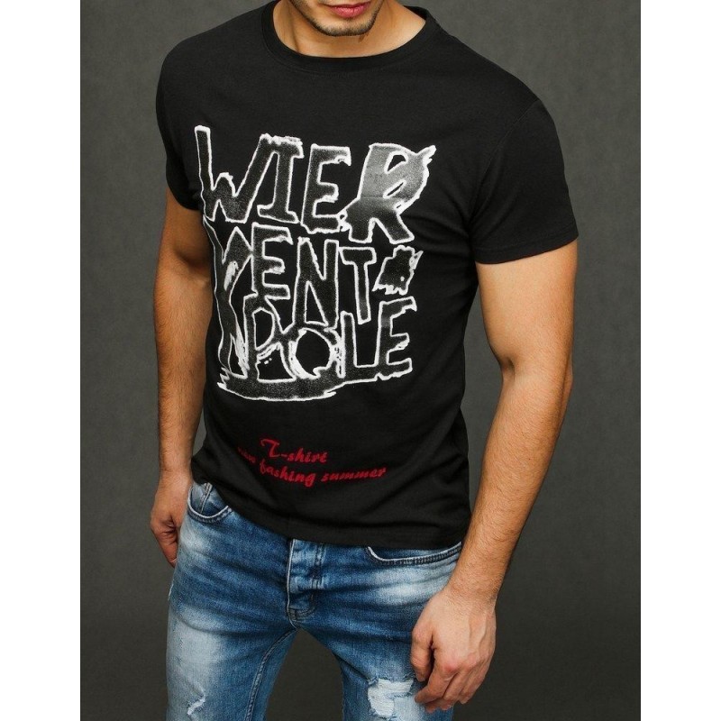Pánske tričko s potlačou RX3888 - čierne