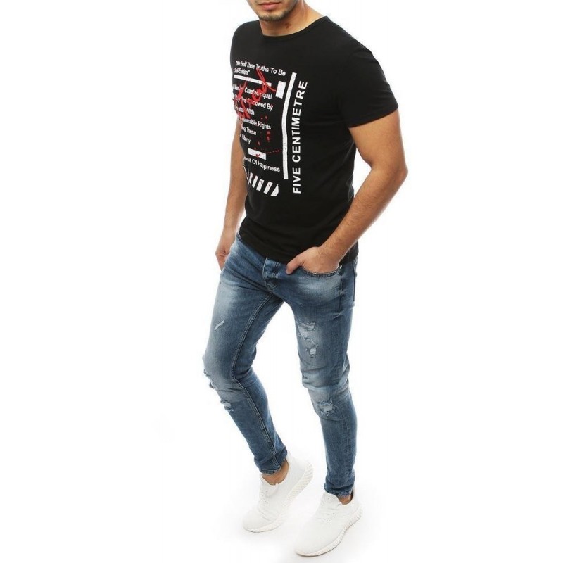 Tričko s potlačou pre mužov RX3891 - čierne