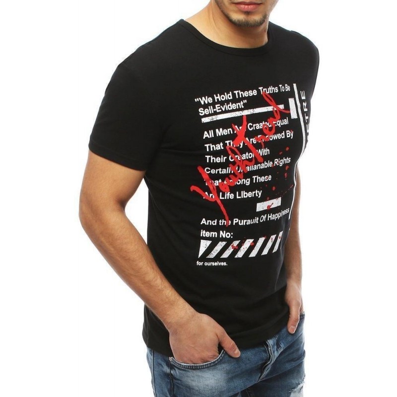 Tričko s potlačou pre mužov RX3891 - čierne