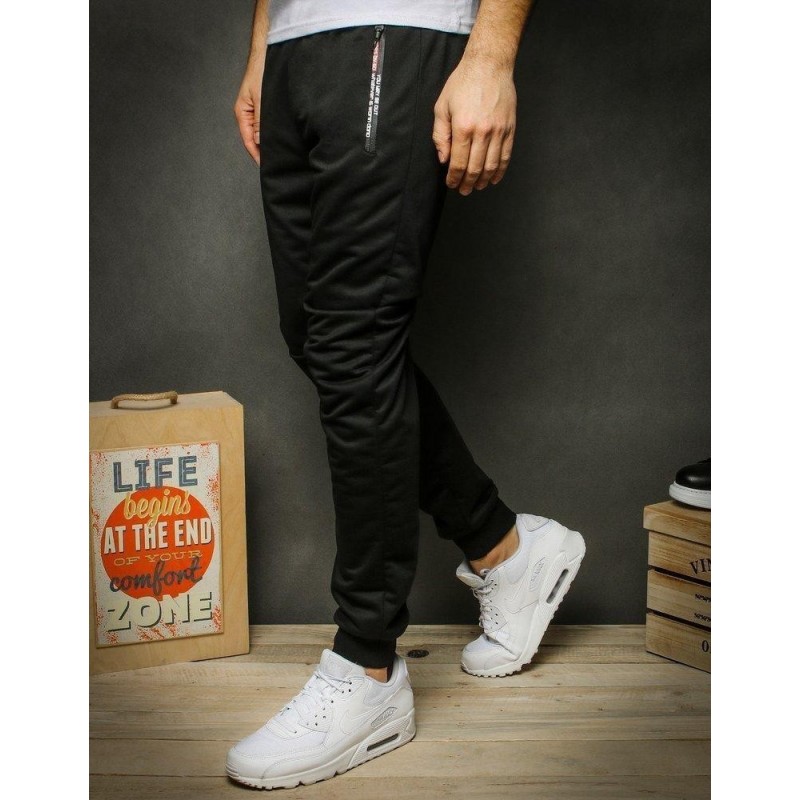 Pánske čierne tepláky UX2368