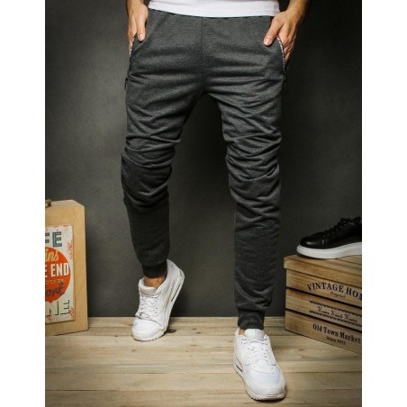 Pánske tmavosivé tepláky UX2370