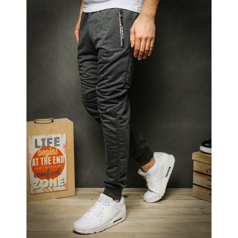 Pánske tmavosivé tepláky UX2370