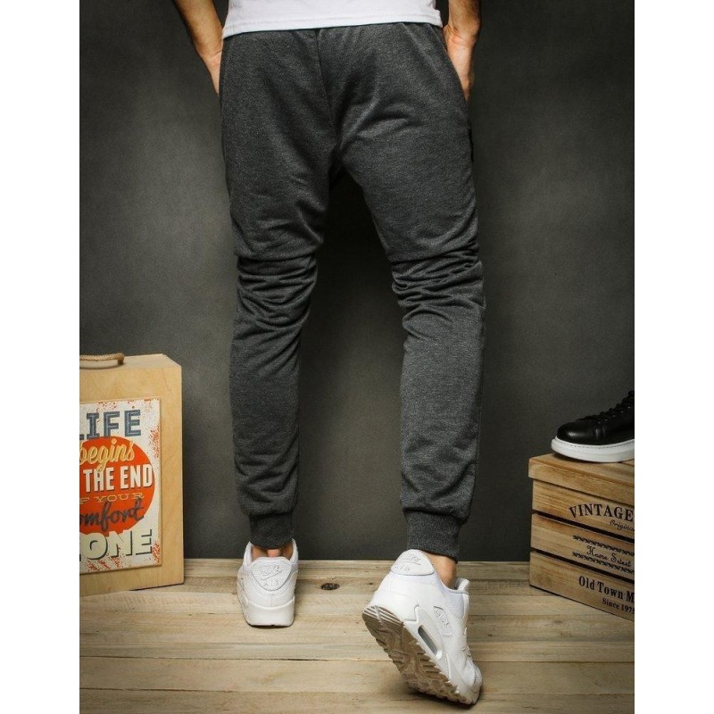 Pánske tmavosivé tepláky UX2370