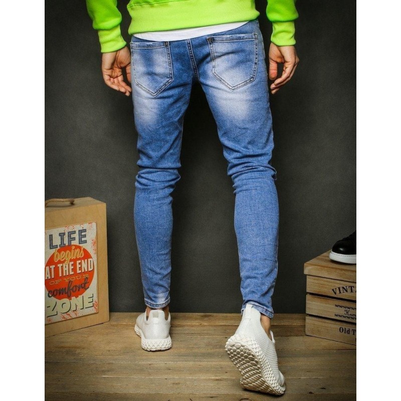 Pánske potrhané rifle UX2389 - modré