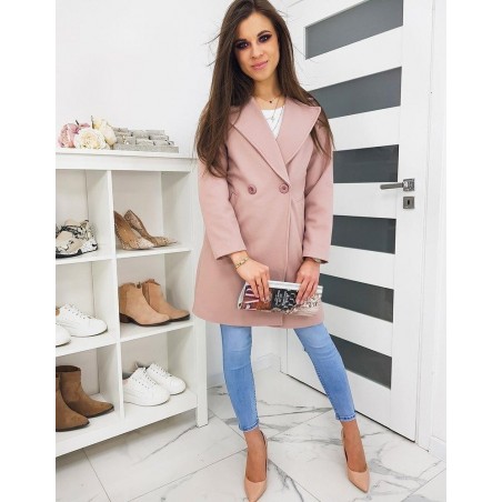 Dámsky kabát SEVENTO NY0328 - ružový