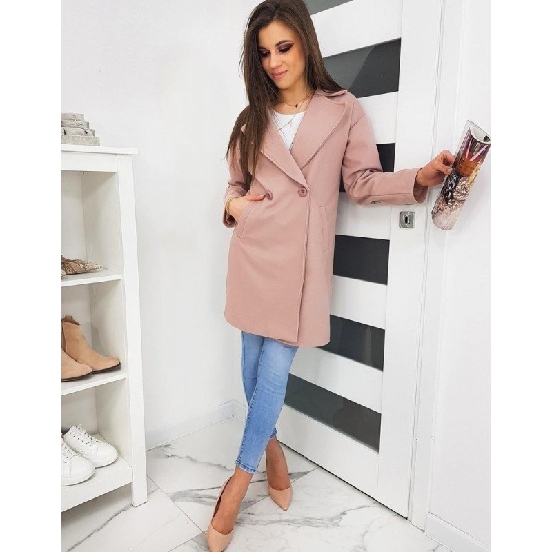 Dámsky kabát SEVENTO NY0328 - ružový