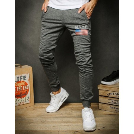 Tmavosivé pánske jogger tepláky UX2408