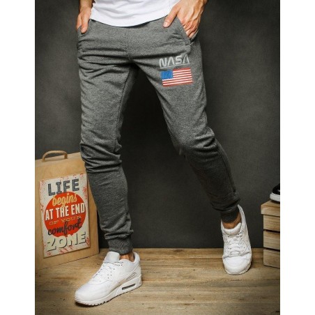 Tmavosivé pánske jogger tepláky UX2408