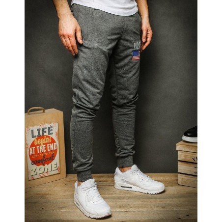 Tmavosivé pánske jogger tepláky UX2408