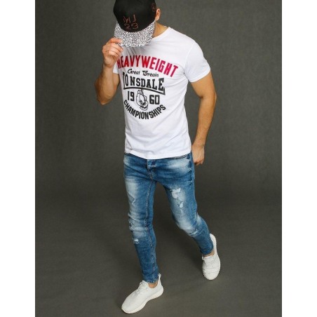 Tričko s krátkym rukávom pre pánov RX3895 - biele