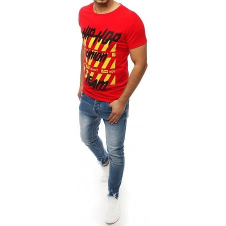 Tričko s potlačou pre mužov RX3966 - červené