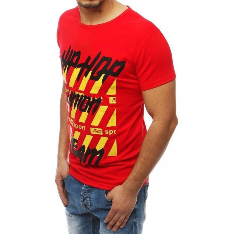 Tričko s potlačou pre mužov RX3966 - červené