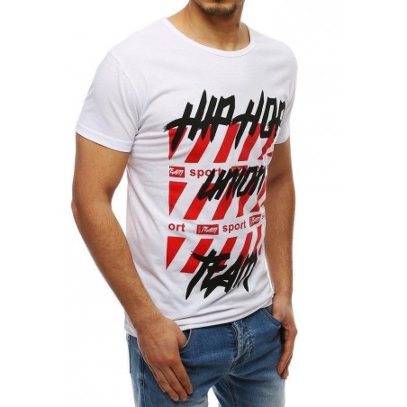 Tričko s potlačou pre mužov RX3967 - biele