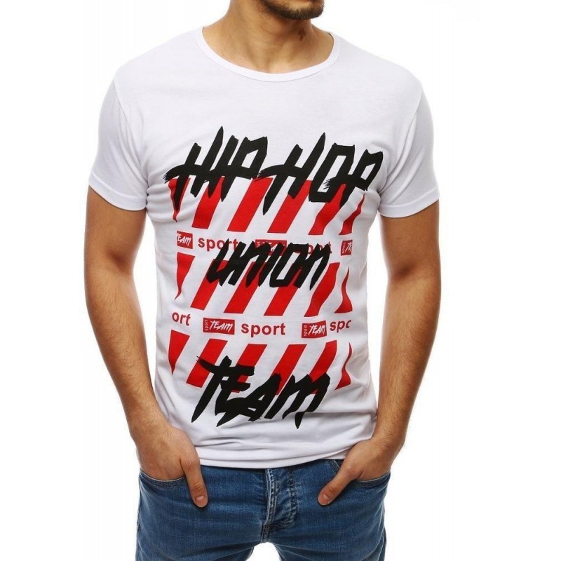 Tričko s potlačou pre mužov RX3967 - biele