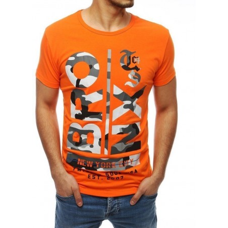 Pánske tričko s potlačou RX3978 - oranžové
