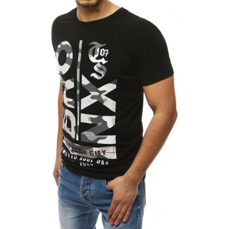 Pánske tričko s potlačou RX3979 - čierne