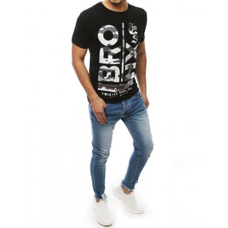 Pánske tričko s potlačou RX3979 - čierne