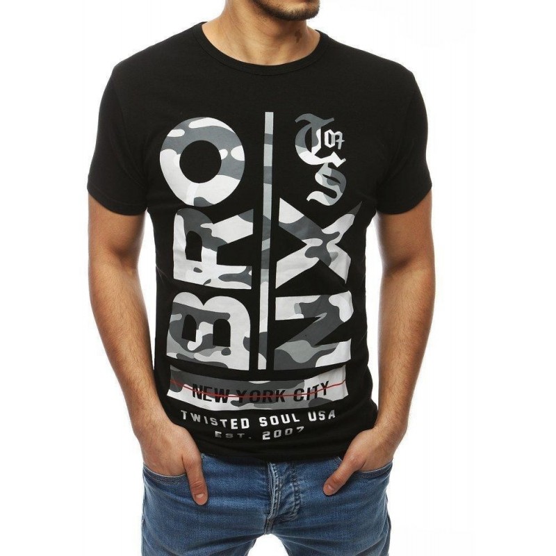 Pánske tričko s potlačou RX3979 - čierne