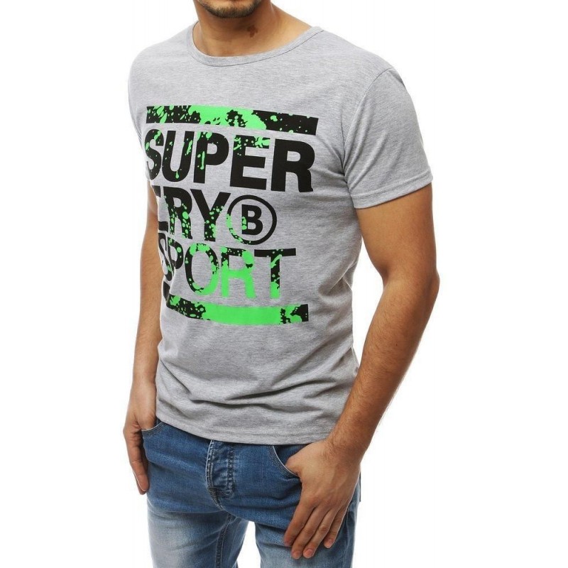 Pánske tričko s krátkym rukávom RX3995 - sivé