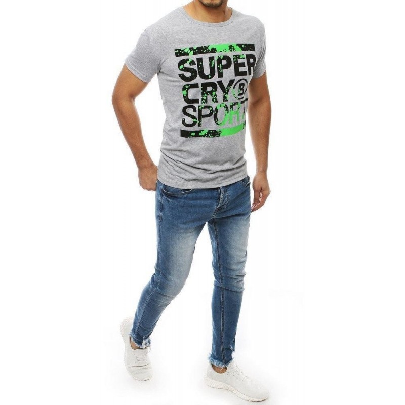 Pánske tričko s krátkym rukávom RX3995 - sivé