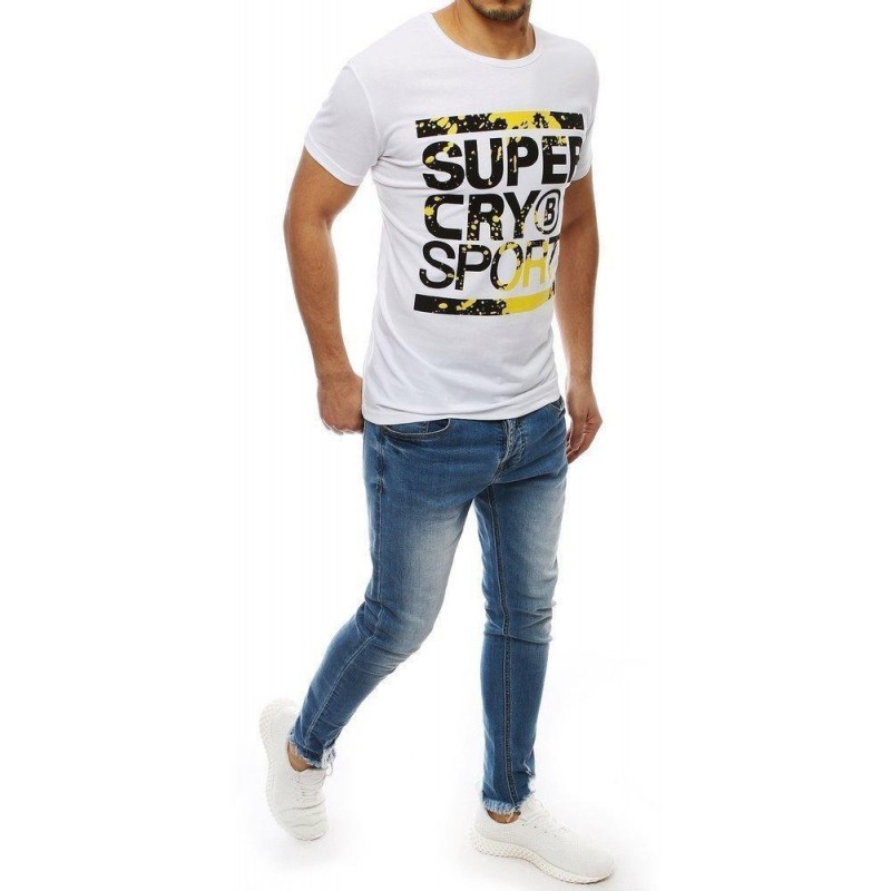 Pánske tričko s krátkym rukávom RX3997 - biele