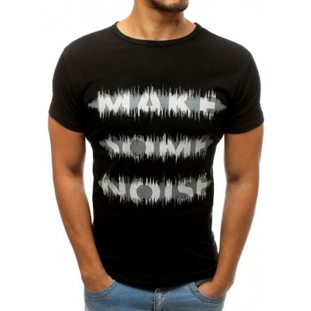 Pánske čierne tričko s potlačou RX3811