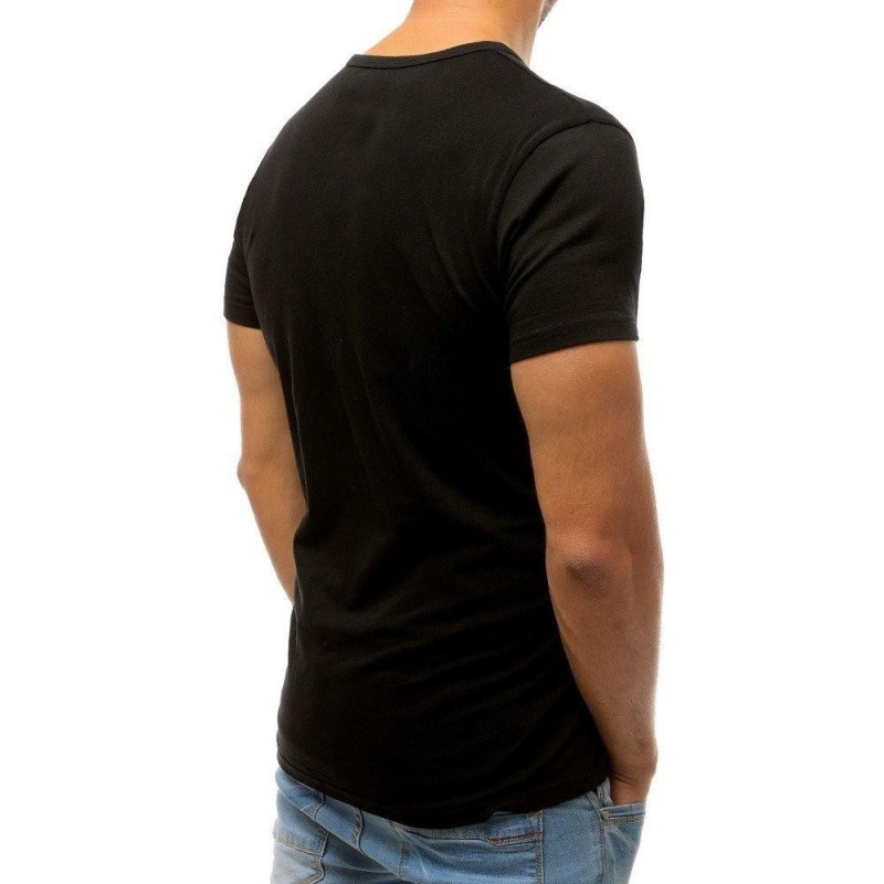 Pánske čierne tričko s potlačou RX3811