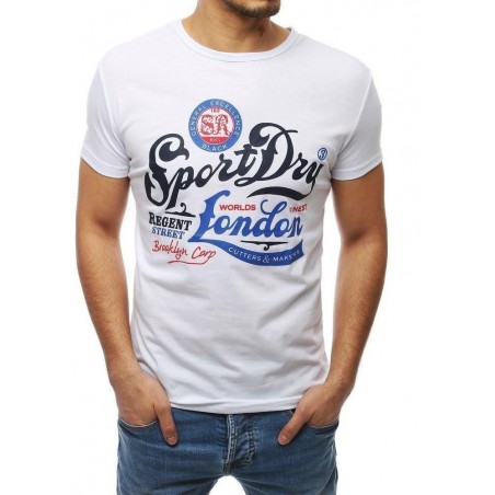 Pánske tričko s potlačou RX3904 - biele