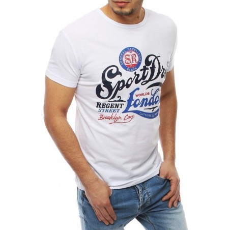 Pánske tričko s potlačou RX3904 - biele