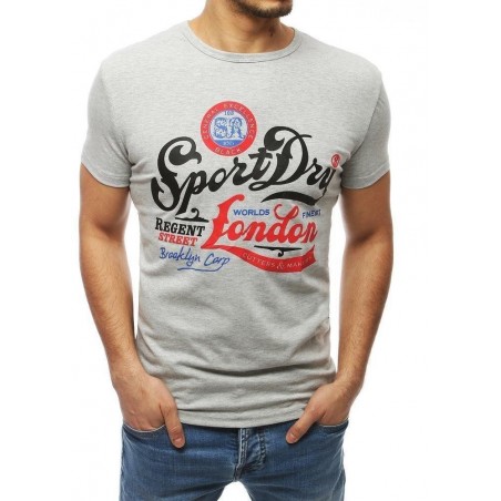 Pánske tričko s potlačou RX3905 - svetlosivé