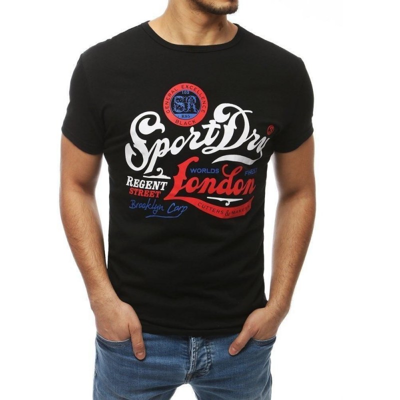 Pánske tričko s potlačou RX3906 - čierne