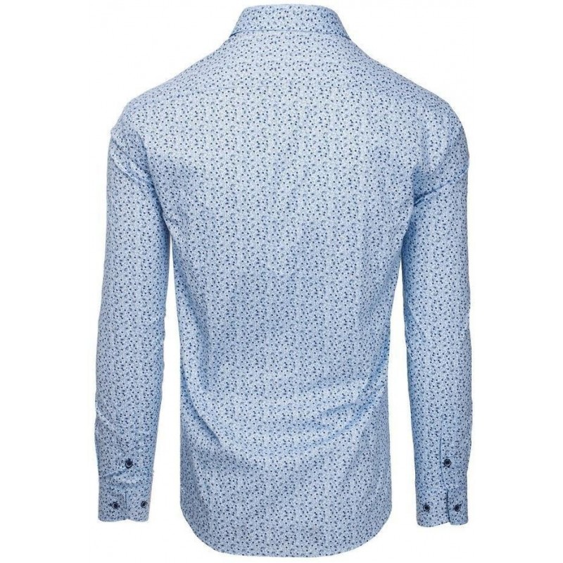Pánska košeľa s dlhým rukávom PREMIUM DX1811 - svetlomodrá