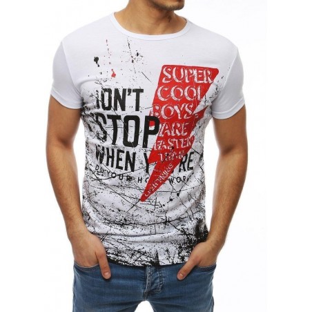 Tričko pre pánov s potlačou RX4022 - biele