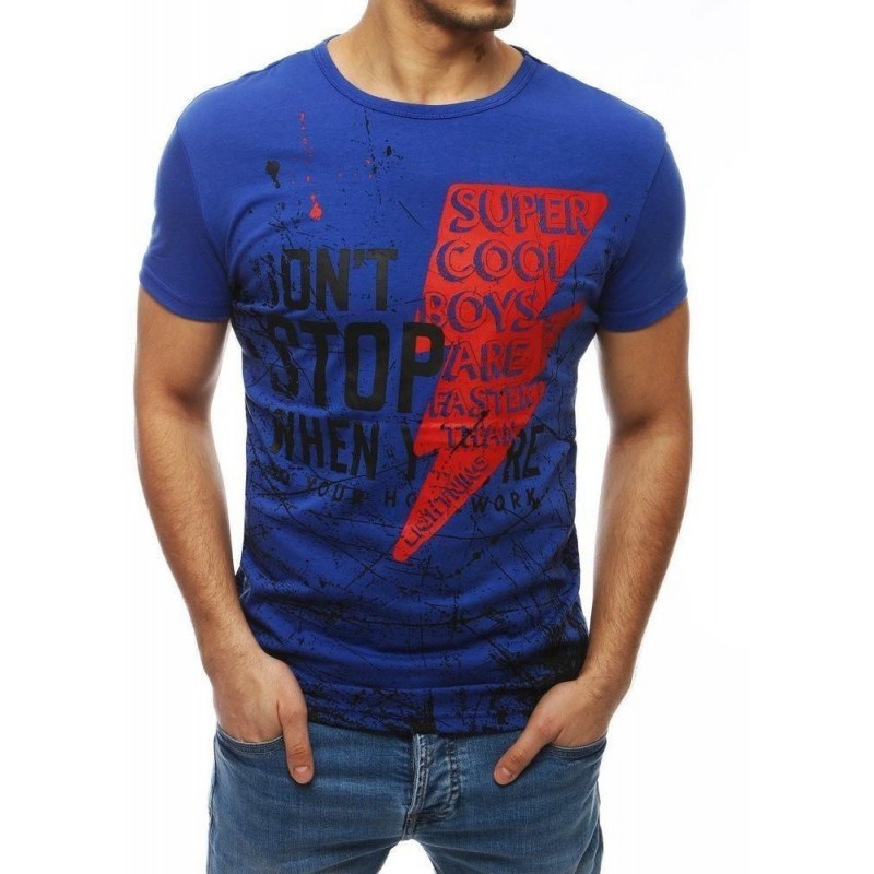 Tričko pre pánov s potlačou RX4023 - modré