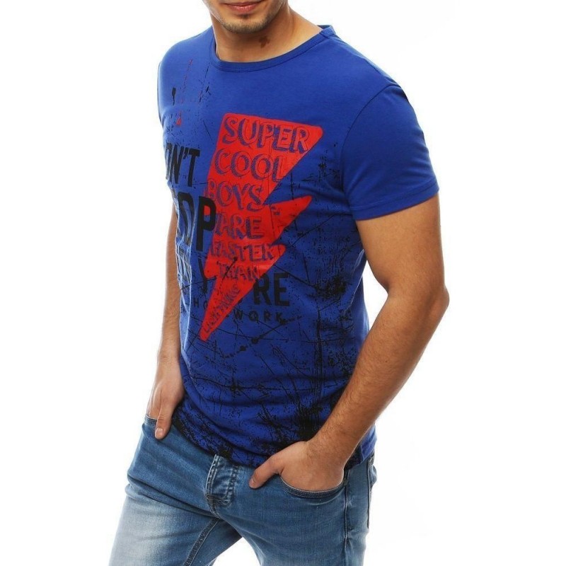 Tričko pre pánov s potlačou RX4023 - modré