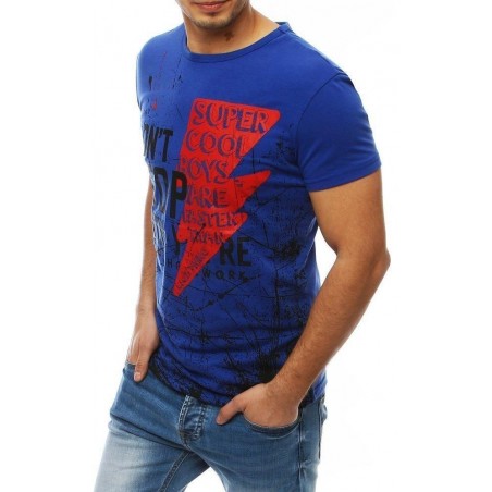 Tričko pre pánov s potlačou RX4023 - modré