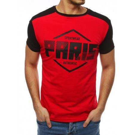Pánske červené tričko s potlačou RX4068