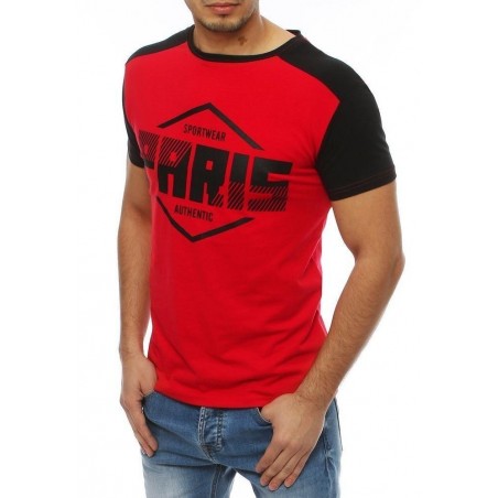 Pánske červené tričko s potlačou RX4068