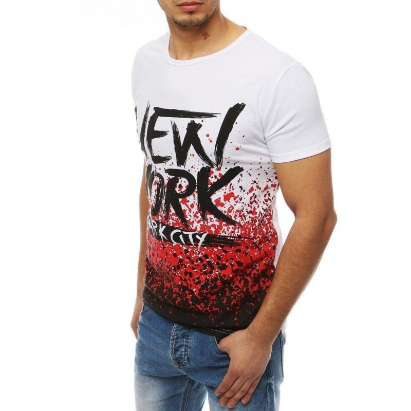 Tričko s krátkymi rukávmi pre pánov RX4074 - biele