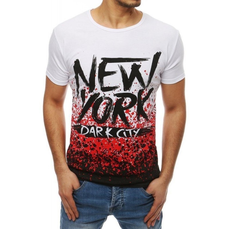 Tričko s krátkymi rukávmi pre pánov RX4074 - biele