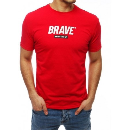 Pánske tričko s jednoduchou potlačou RX4092 - červené