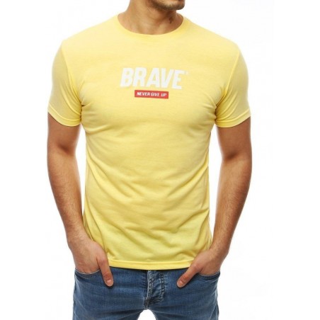 Pánske tričko s jednoduchou potlačou RX4093 - žlté
