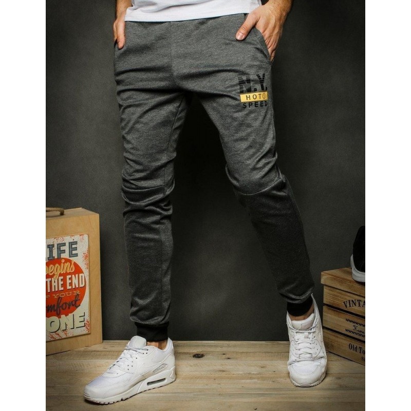 Pánske tepláky UX2417 - tmavosivé