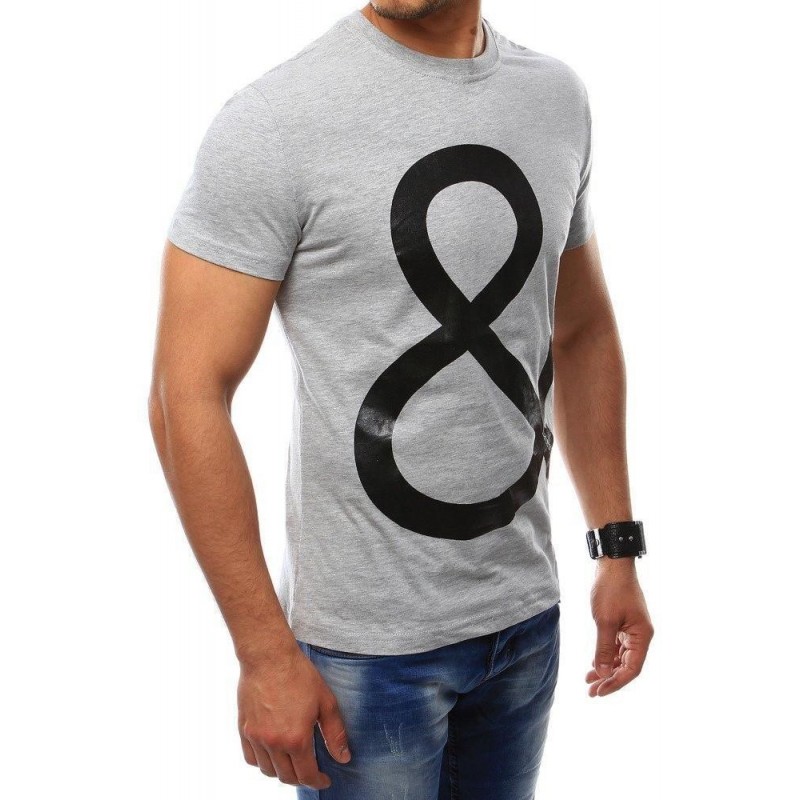 Pánske tričko so štýlovou potlačou (rx2388) - sivé
