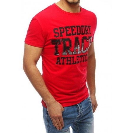 Pánske červené tričko s potlačou RX3910