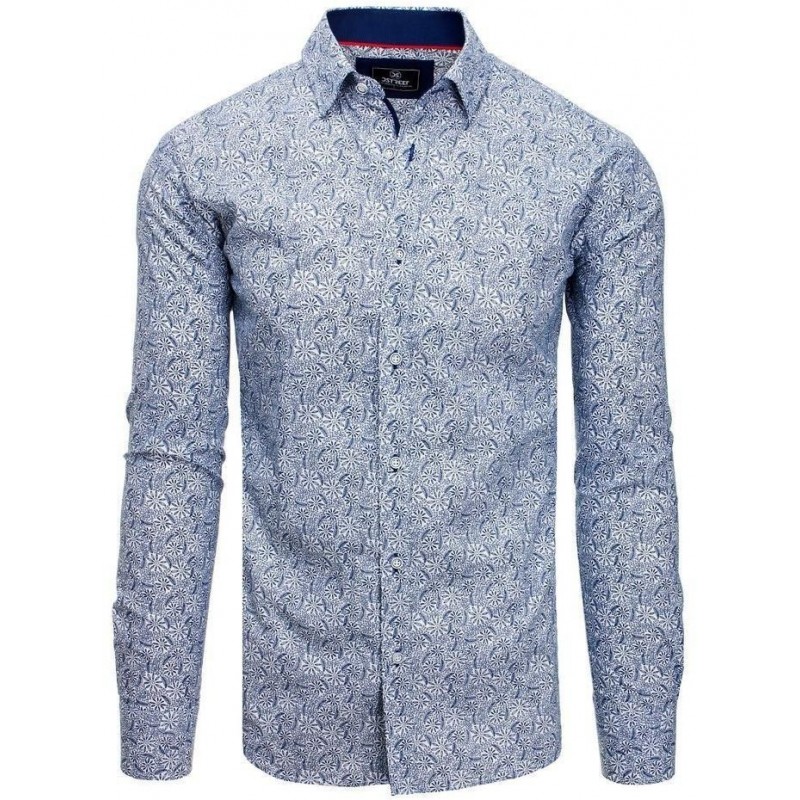 Pánska košeľa s dlhým rukávom PREMIUM DX1817 - biela